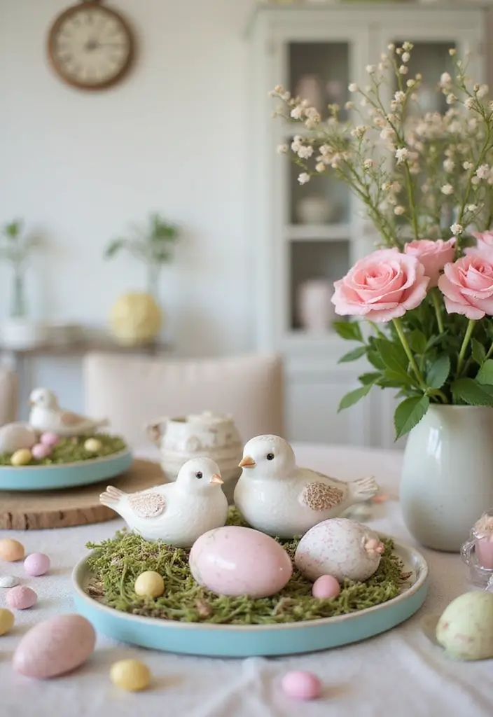 26 Vintage Ceramic Bird Decor Ideas For Collectors 58 26 Vintage Ceramic Bird Decor Ideas For Collectors - 16. Bird-Themed Easter Decor