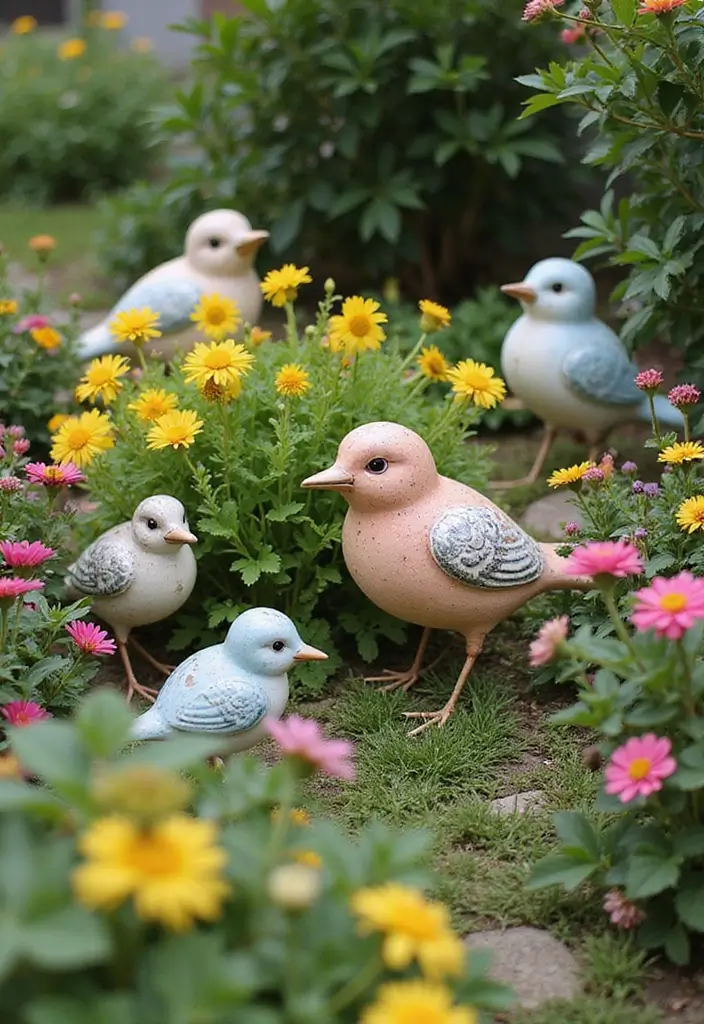 26 Vintage Ceramic Bird Decor Ideas For Collectors 61 26 Vintage Ceramic Bird Decor Ideas For Collectors - 19. Bird-Themed Outdoor Spaces