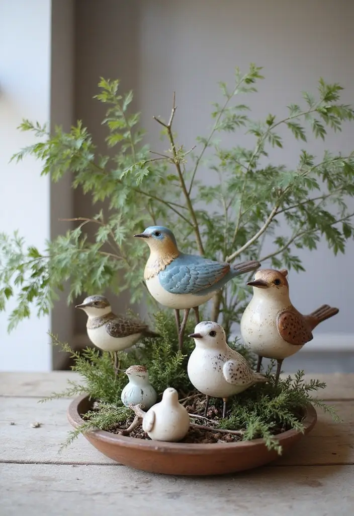 26 Vintage Ceramic Bird Decor Ideas For Collectors 62 26 Vintage Ceramic Bird Decor Ideas For Collectors - 20. Bird-Themed Art Installations