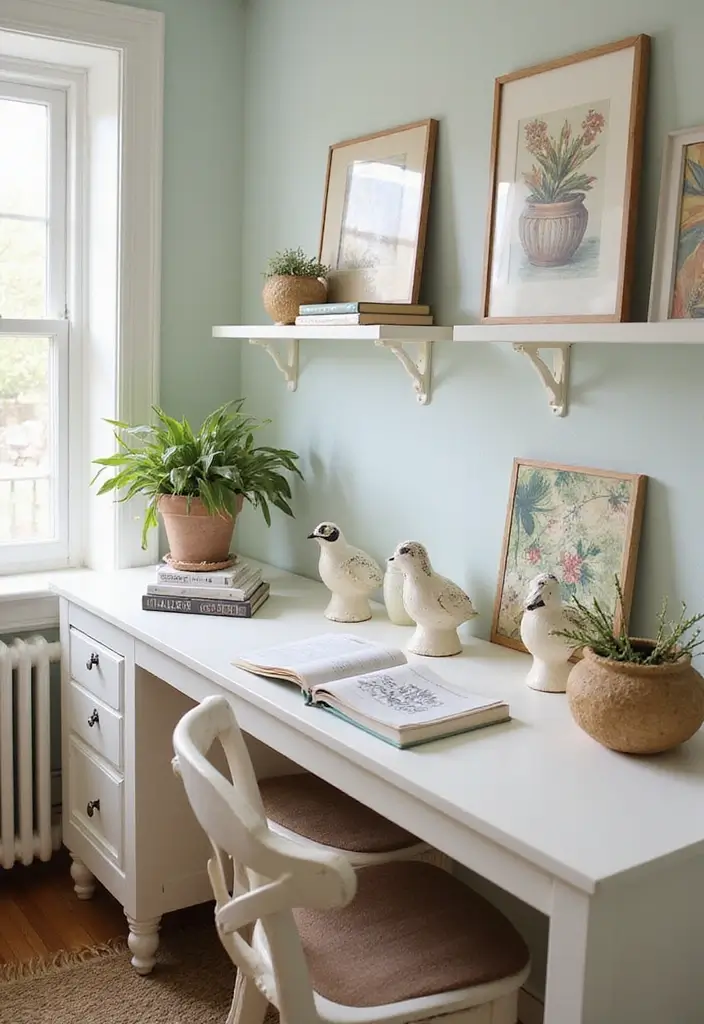 26 Vintage Ceramic Bird Decor Ideas For Collectors 63 26 Vintage Ceramic Bird Decor Ideas For Collectors - 21. Bird-Themed Home Office Accents