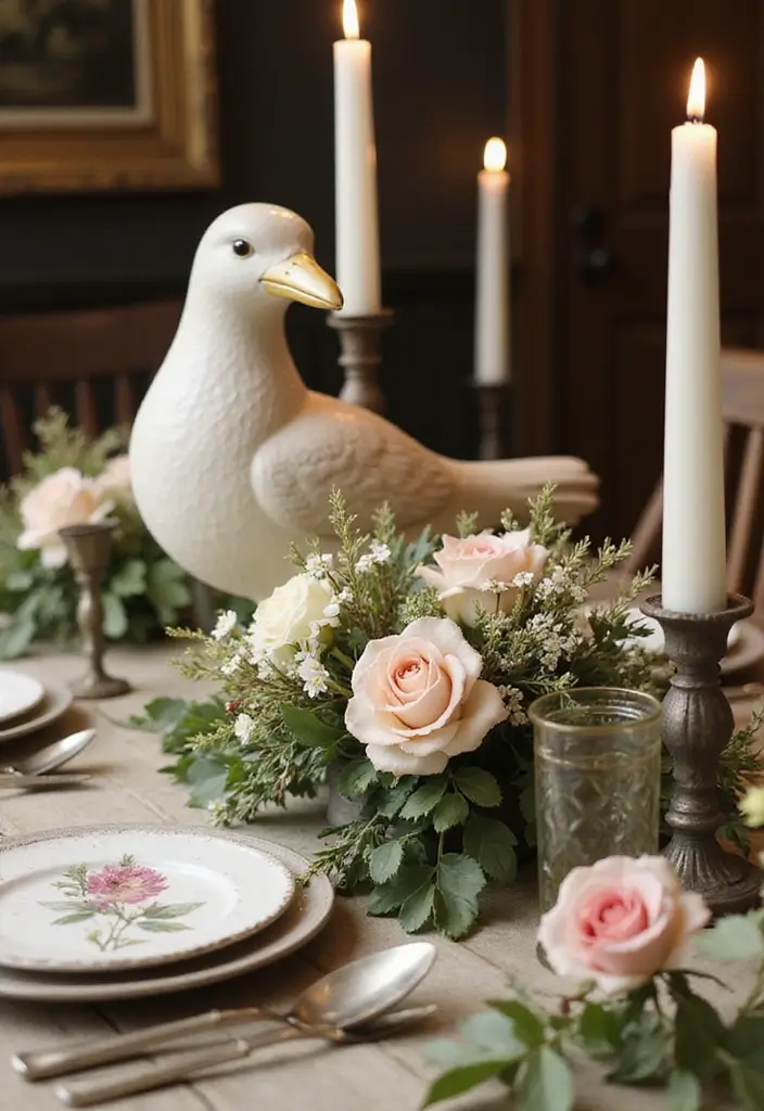 26 Vintage Ceramic Bird Decor Ideas For Collectors 3 26 Vintage Ceramic Bird Decor Ideas For Collectors - 3. Vintage Bird-Themed Centerpieces