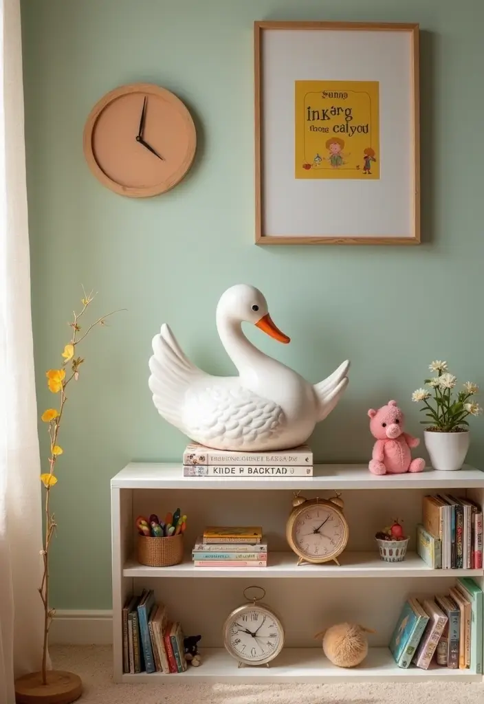 26 Vintage Ceramic Swan Decor Ideas For Elegant Interiors 36 26 Vintage Ceramic Swan Decor Ideas For Elegant Interiors - 16. Swans in Kids' Rooms