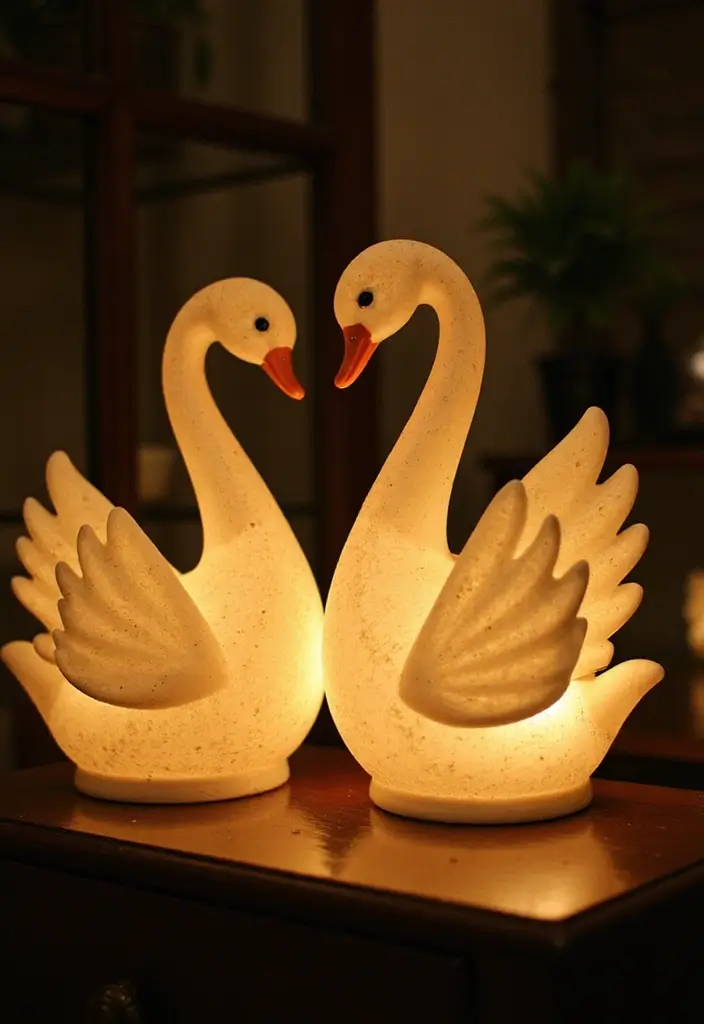 26 Vintage Ceramic Swan Decor Ideas For Elegant Interiors 43 26 Vintage Ceramic Swan Decor Ideas For Elegant Interiors - 21. Creative Lighting Solutions