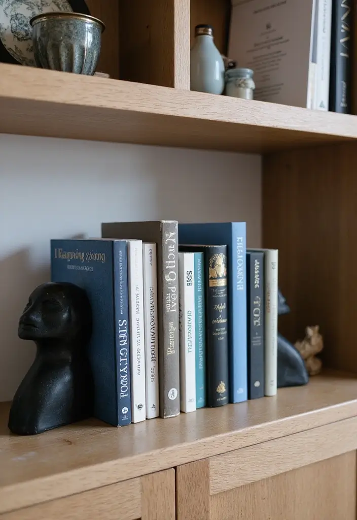 27 Black And Blue Ceramic Decor Ideas With Contrast Appeal 36 27 Black And Blue Ceramic Decor Ideas With Contrast Appeal - 14. Black and Blue Bookends