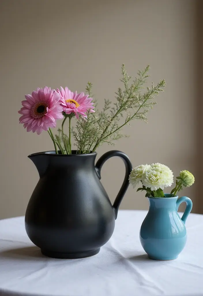 27 Black And Blue Ceramic Decor Ideas With Contrast Appeal 38 27 Black And Blue Ceramic Decor Ideas With Contrast Appeal - 16. Decorative Jugs