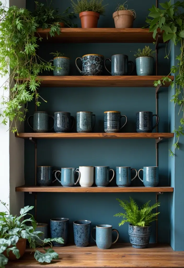 27 Black And Blue Ceramic Decor Ideas With Contrast Appeal 40 27 Black And Blue Ceramic Decor Ideas With Contrast Appeal - 18. Artistic Mugs