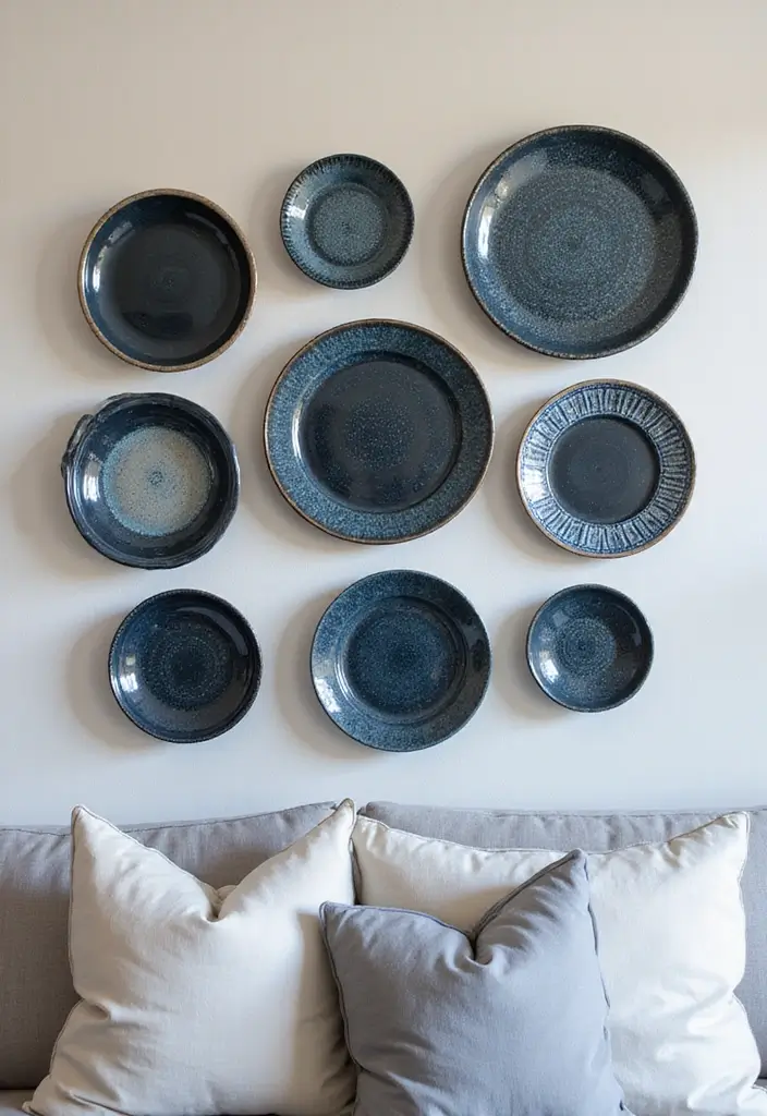 27 Black And Blue Ceramic Decor Ideas With Contrast Appeal 8 27 Black And Blue Ceramic Decor Ideas With Contrast Appeal - 2. Artistic Ceramic Wall Plates