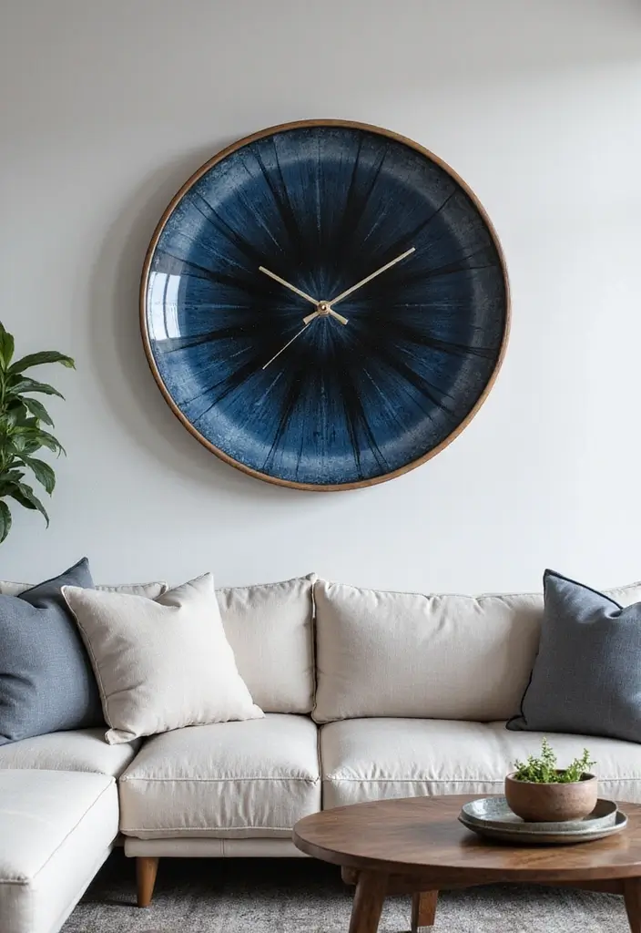 27 Black And Blue Ceramic Decor Ideas With Contrast Appeal 53 27 Black And Blue Ceramic Decor Ideas With Contrast Appeal - 25. Modern Wall Clocks
