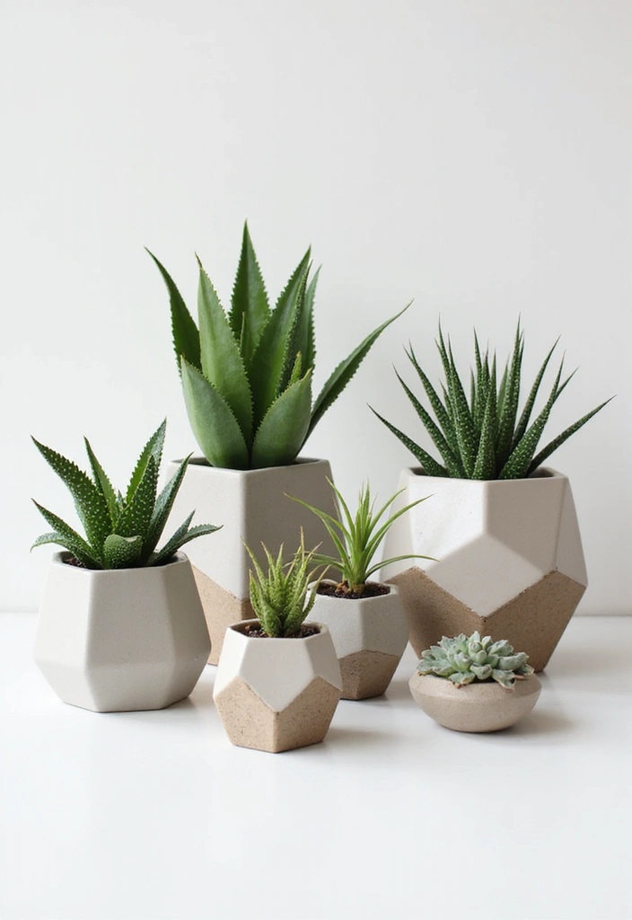 27 Ceramic Planter Decor Inspirations For Green Spaces 52 27 Ceramic Planter Decor Inspirations For Green Spaces - 16. Geometric Shapes for a Modern Edge