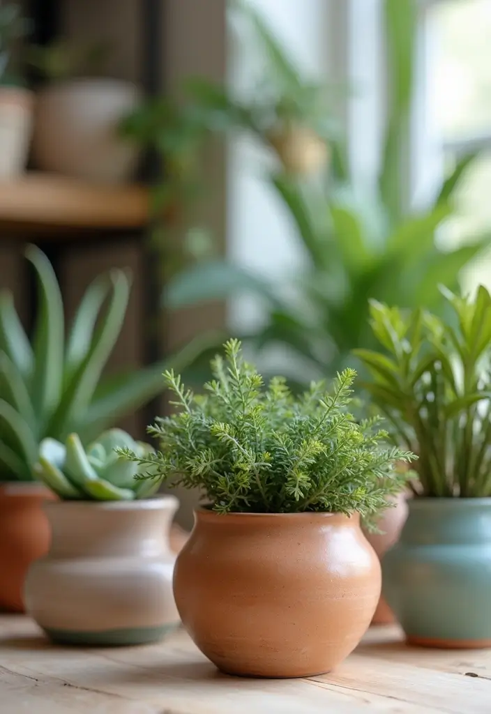 27 Ceramic Planter Decor Inspirations For Green Spaces 60 27 Ceramic Planter Decor Inspirations For Green Spaces - 18. Rustic and Handcrafted Charm