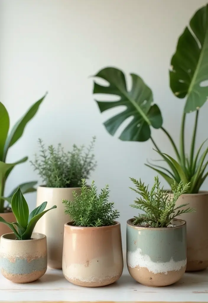 27 Ceramic Planter Decor Inspirations For Green Spaces 61 27 Ceramic Planter Decor Inspirations For Green Spaces - 19. Eco-Friendly Glazes for Natural Appeal