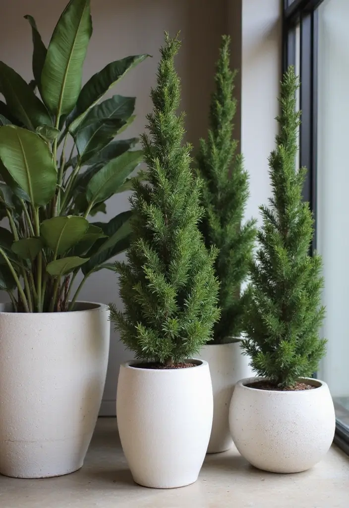 27 Ceramic Planter Decor Inspirations For Green Spaces 72 27 Ceramic Planter Decor Inspirations For Green Spaces - 22. Unique Cylindrical Planters