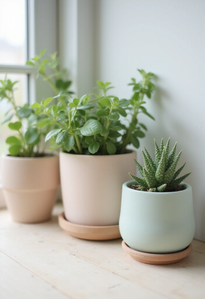 27 Ceramic Planter Decor Inspirations For Green Spaces 73 27 Ceramic Planter Decor Inspirations For Green Spaces - 23. Soft Pastels for a Gentle Atmosphere