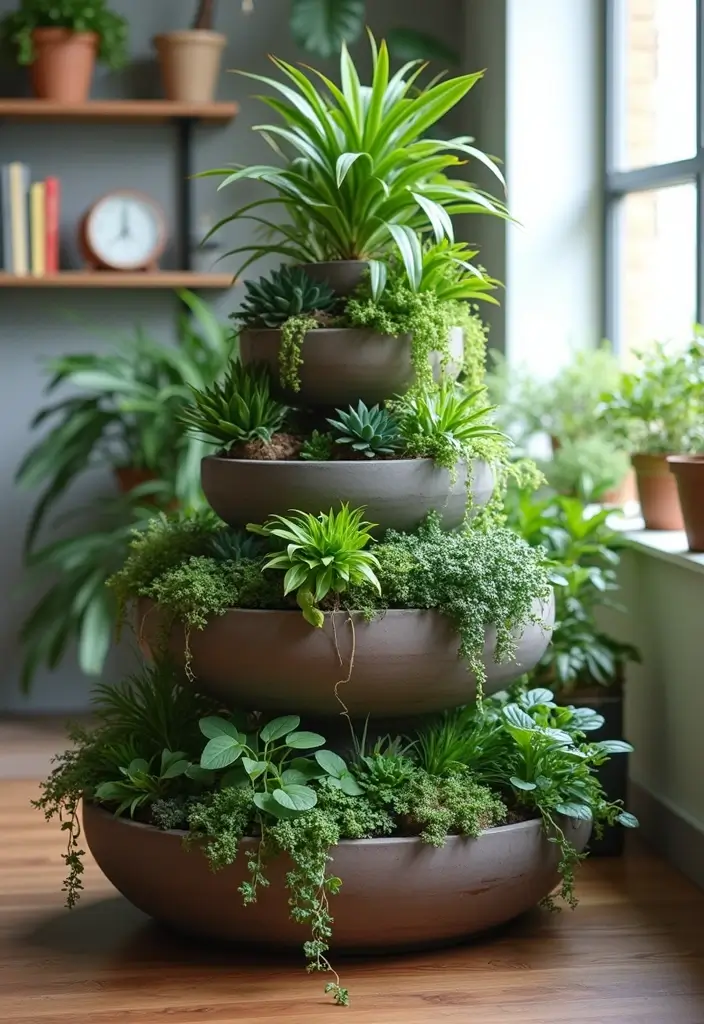 27 Ceramic Planter Decor Inspirations For Green Spaces 85 27 Ceramic Planter Decor Inspirations For Green Spaces - 25. Clever Use of Space with Tiered Planters