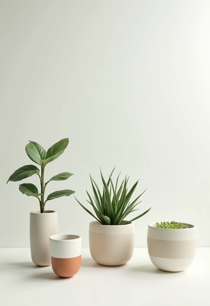 27 Ceramic Planter Decor Inspirations For Green Spaces 15 27 Ceramic Planter Decor Inspirations For Green Spaces - 3. Minimalist Modern Aesthetics