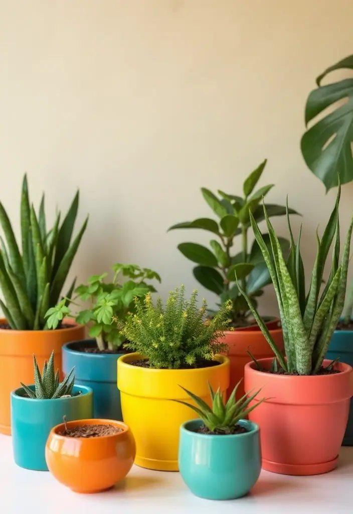 27 Ceramic Planter Decor Inspirations For Green Spaces 29 27 Ceramic Planter Decor Inspirations For Green Spaces - 5. Bold Colors for Vibrant Spaces