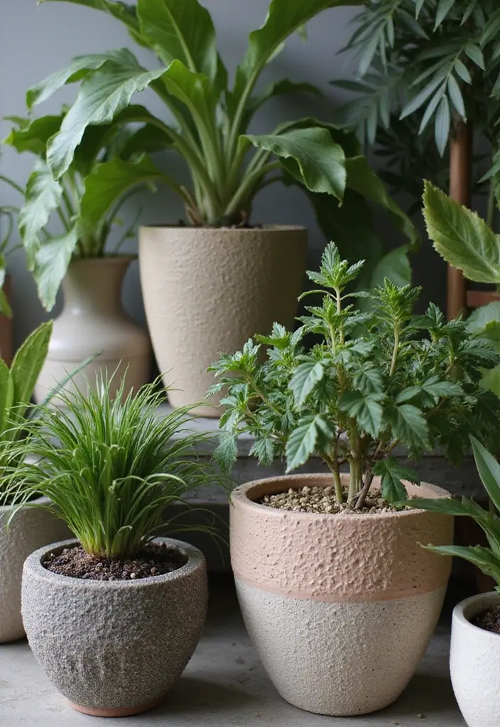 27 Ceramic Planter Decor Inspirations For Green Spaces 32 27 Ceramic Planter Decor Inspirations For Green Spaces - 6. Textured Surfaces for Added Interest