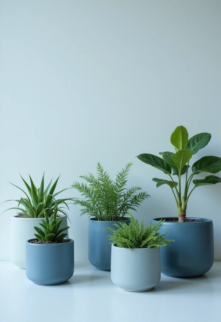 27 Ceramic Planter Decor Inspirations For Green Spaces 41 27 Ceramic Planter Decor Inspirations For Green Spaces - 9. Monochromatic Themes for Cohesion