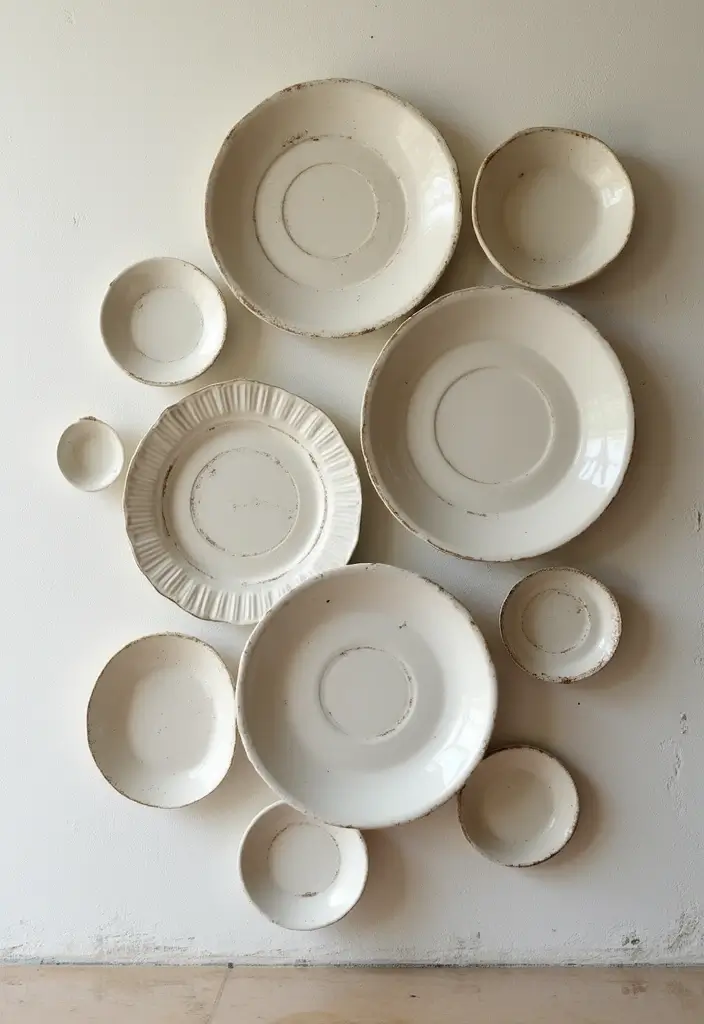 27 Ceramic Plate Wall Decor Ideas That Feel Timeless 35 27 Ceramic Plate Wall Decor Ideas That Feel Timeless - 11. Layered Plate Displays
