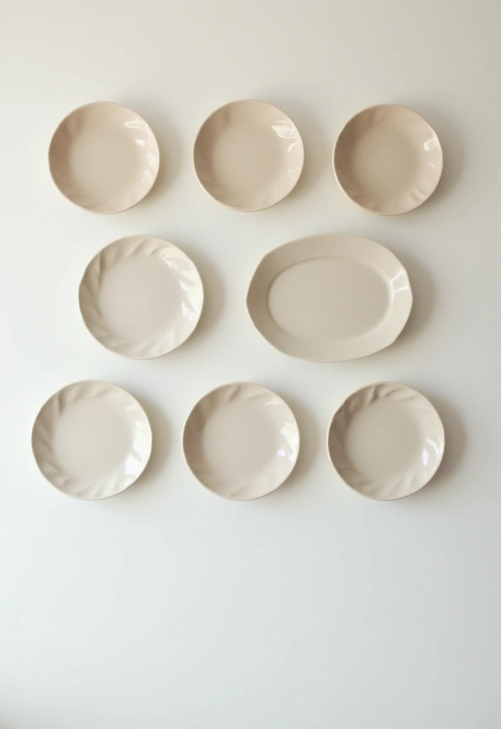 27 Ceramic Plate Wall Decor Ideas That Feel Timeless 42 27 Ceramic Plate Wall Decor Ideas That Feel Timeless - 14. Minimalist Arrangement