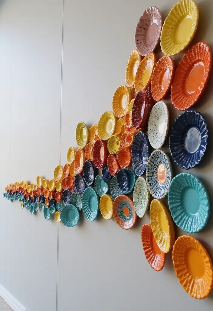 27 Ceramic Plate Wall Decor Ideas That Feel Timeless 57 27 Ceramic Plate Wall Decor Ideas That Feel Timeless - 17. Colorful Plate Profiles
