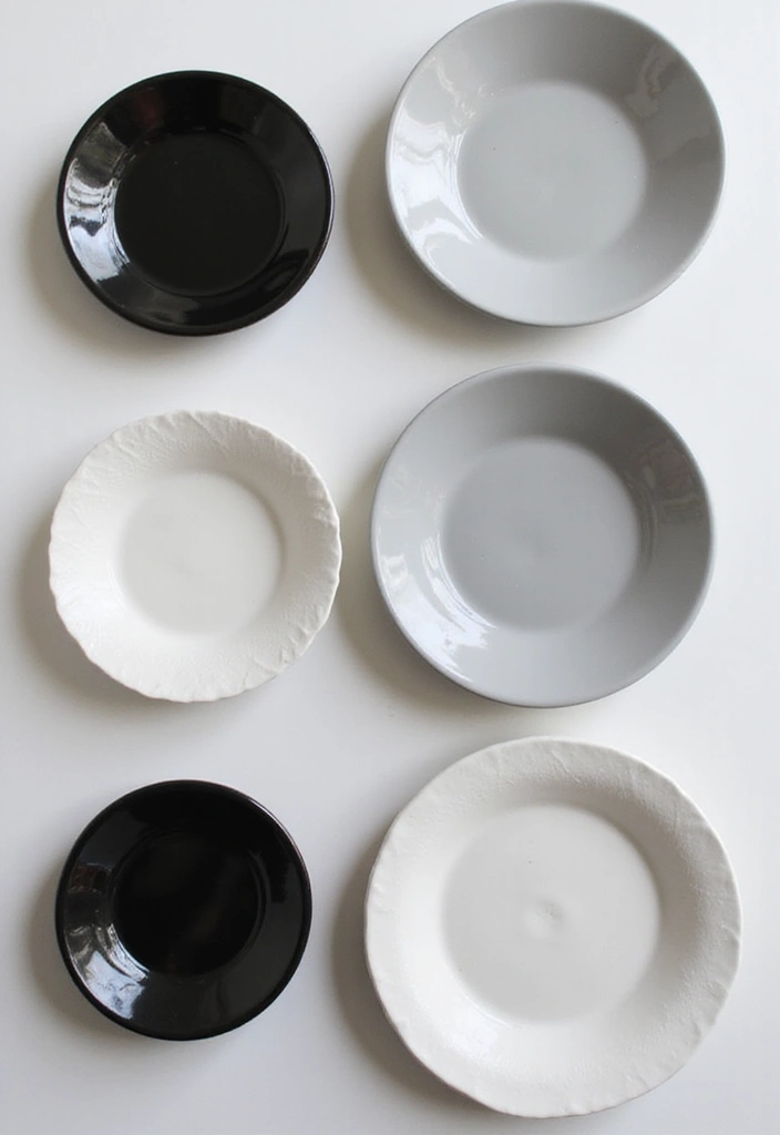 27 Ceramic Plate Wall Decor Ideas That Feel Timeless 61 27 Ceramic Plate Wall Decor Ideas That Feel Timeless - 19. Minimalist Monochrome