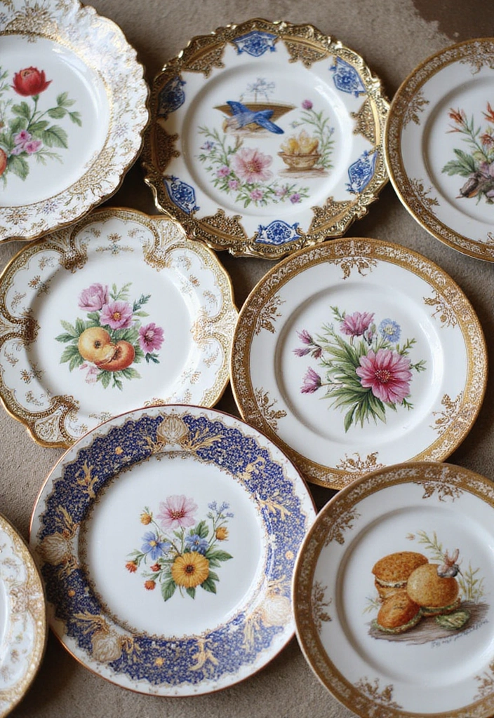 27 Ceramic Plate Wall Decor Ideas That Feel Timeless 70 27 Ceramic Plate Wall Decor Ideas That Feel Timeless - 22. Vintage Inspired Patterns