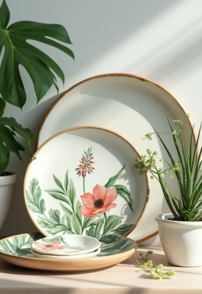 27 Ceramic Plate Wall Decor Ideas That Feel Timeless 77 27 Ceramic Plate Wall Decor Ideas That Feel Timeless - 23. Incorporating Nature