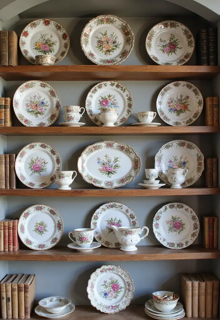 27 Ceramic Plate Wall Decor Ideas That Feel Timeless 3 27 Ceramic Plate Wall Decor Ideas That Feel Timeless - 3. Vintage Plate Showcase