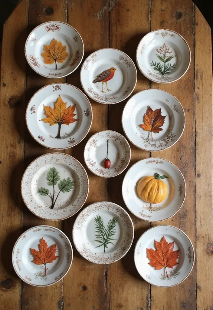 27 Creative Home Decor Ideas Using Ceramic Plates 53 27 Creative Home Decor Ideas Using Ceramic Plates - 15. Create a Seasonal Display with Plates
