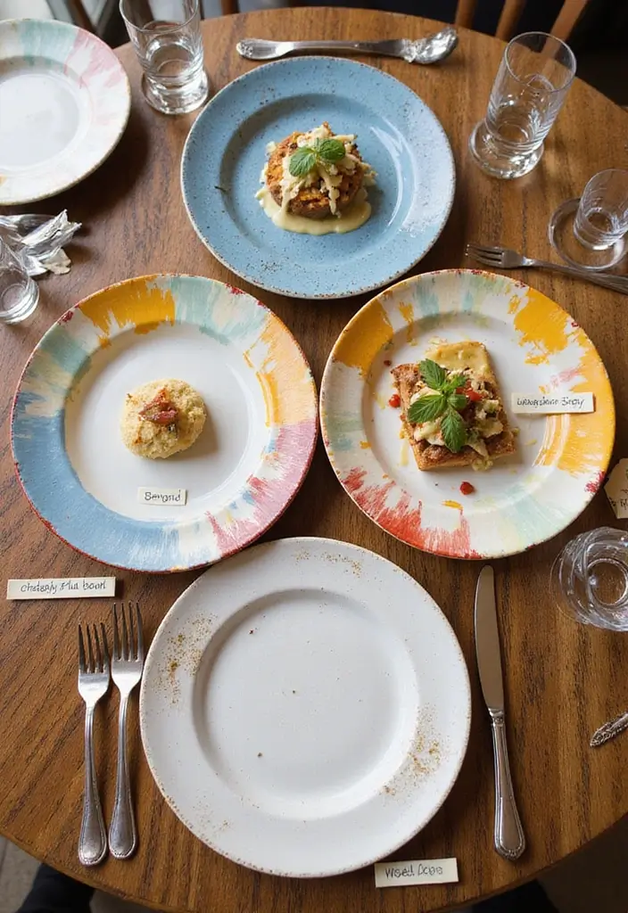27 Creative Home Decor Ideas Using Ceramic Plates 64 27 Creative Home Decor Ideas Using Ceramic Plates - 20. Arrange Plates for a Visual Menu