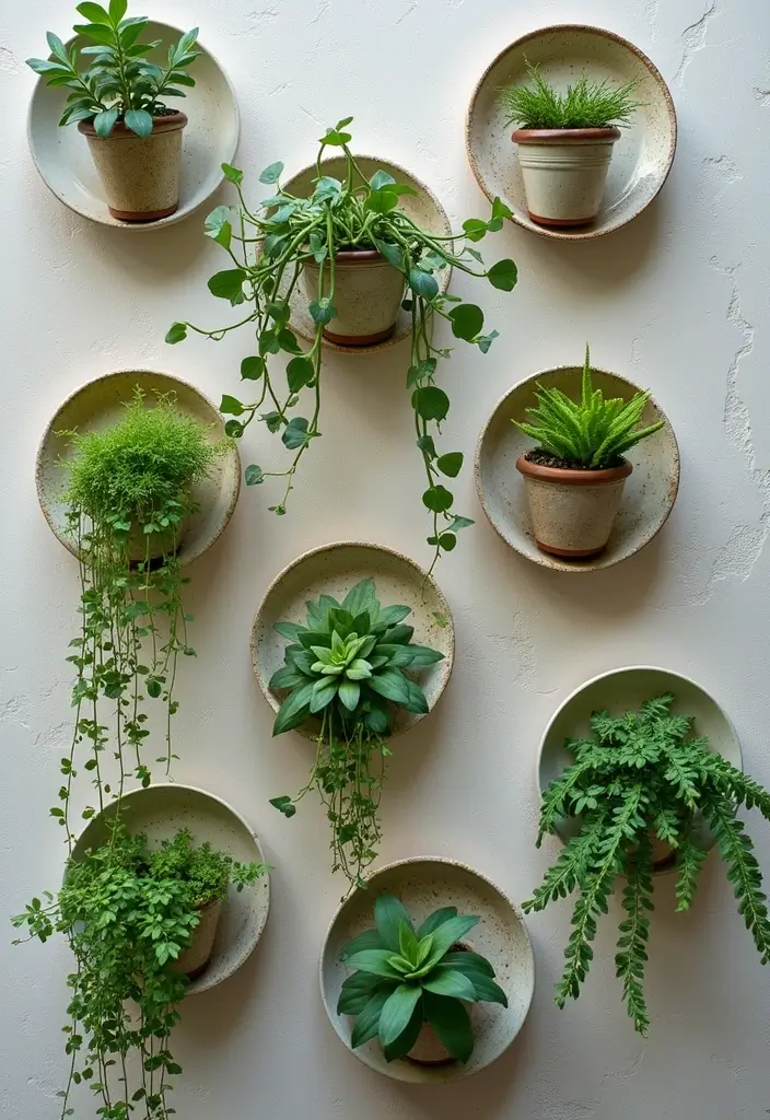 27 Creative Home Decor Ideas Using Ceramic Plates 95 27 Creative Home Decor Ideas Using Ceramic Plates - 27. DIY Plate Wall Planters