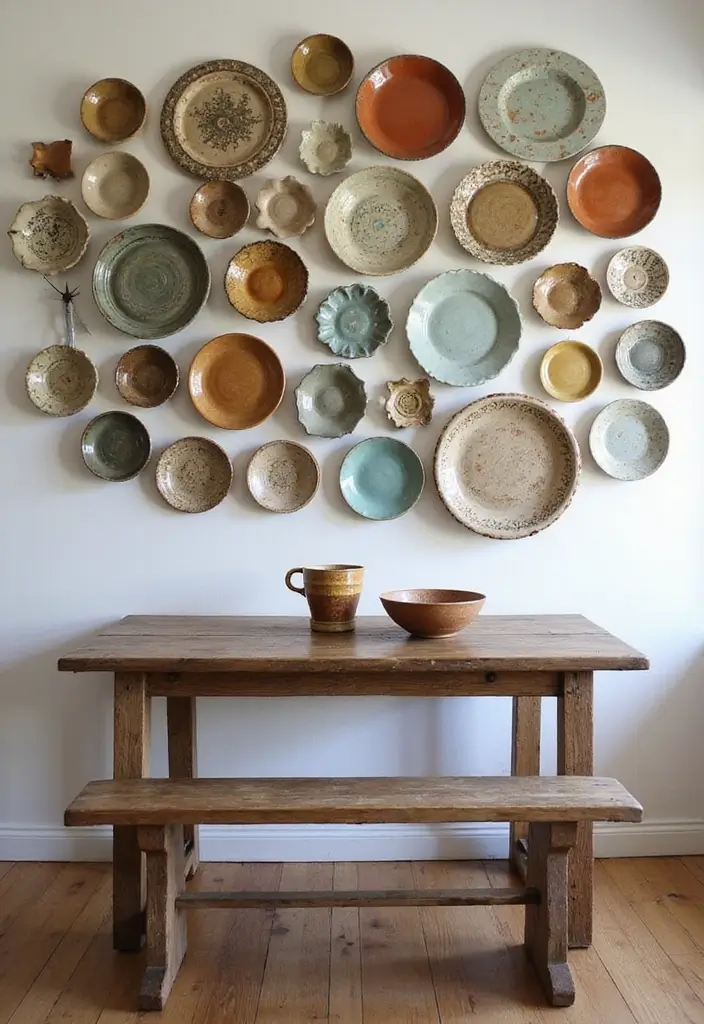 27 Creative Home Decor Ideas Using Ceramic Plates 9 27 Creative Home Decor Ideas Using Ceramic Plates - 3. Make a Plate Gallery in the Dining Room