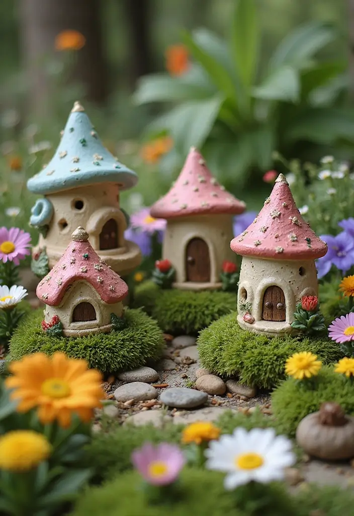 27 Outdoor Ceramic Decor Inspirations To Elevate Your Garden 76 27 Outdoor Ceramic Decor Inspirations To Elevate Your Garden - 12. Charming Fairy Houses