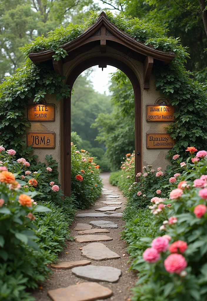 27 Outdoor Ceramic Decor Inspirations To Elevate Your Garden 105 27 Outdoor Ceramic Decor Inspirations To Elevate Your Garden - 17. Personalized Garden Plaques