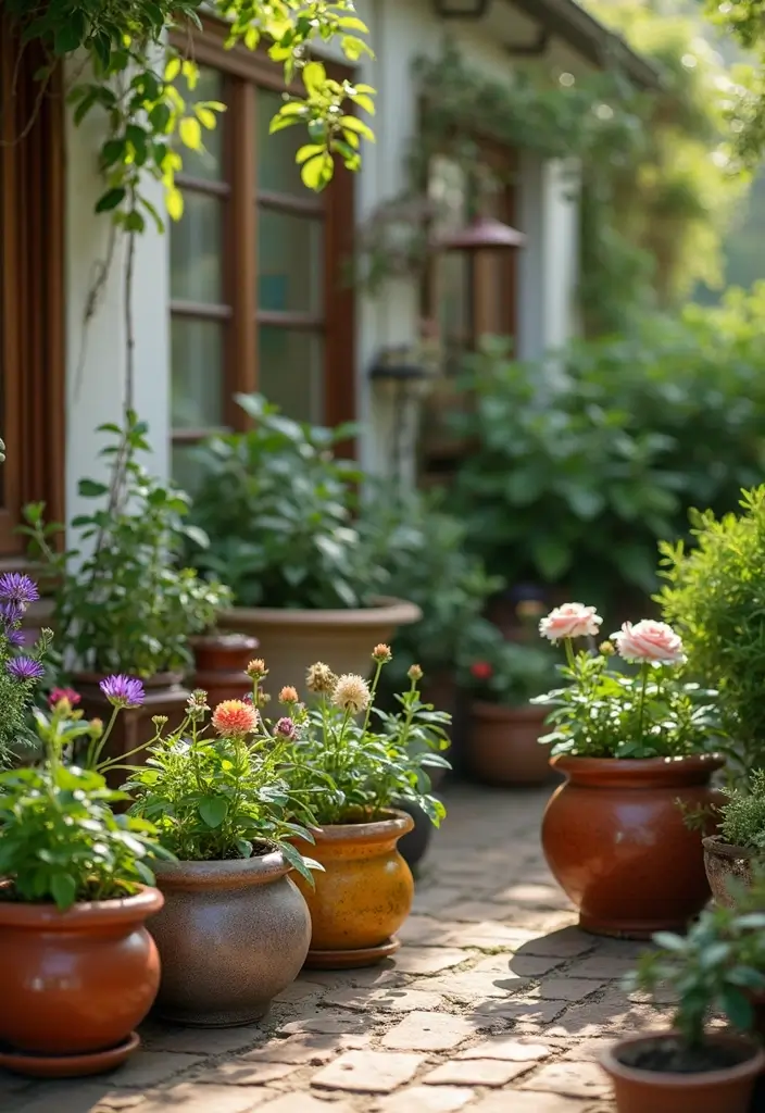 27 Outdoor Ceramic Decor Inspirations To Elevate Your Garden 112 27 Outdoor Ceramic Decor Inspirations To Elevate Your Garden - 18. Colorful Chime Pots