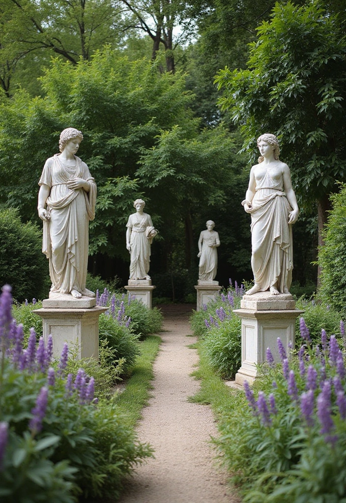 27 Outdoor Ceramic Decor Inspirations To Elevate Your Garden 119 27 Outdoor Ceramic Decor Inspirations To Elevate Your Garden - 19. Timeless Grecian Statues