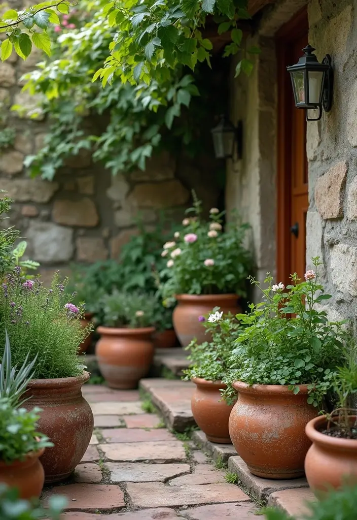 27 Outdoor Ceramic Decor Inspirations To Elevate Your Garden 27 27 Outdoor Ceramic Decor Inspirations To Elevate Your Garden - 5. Vintage-Inspired Planters