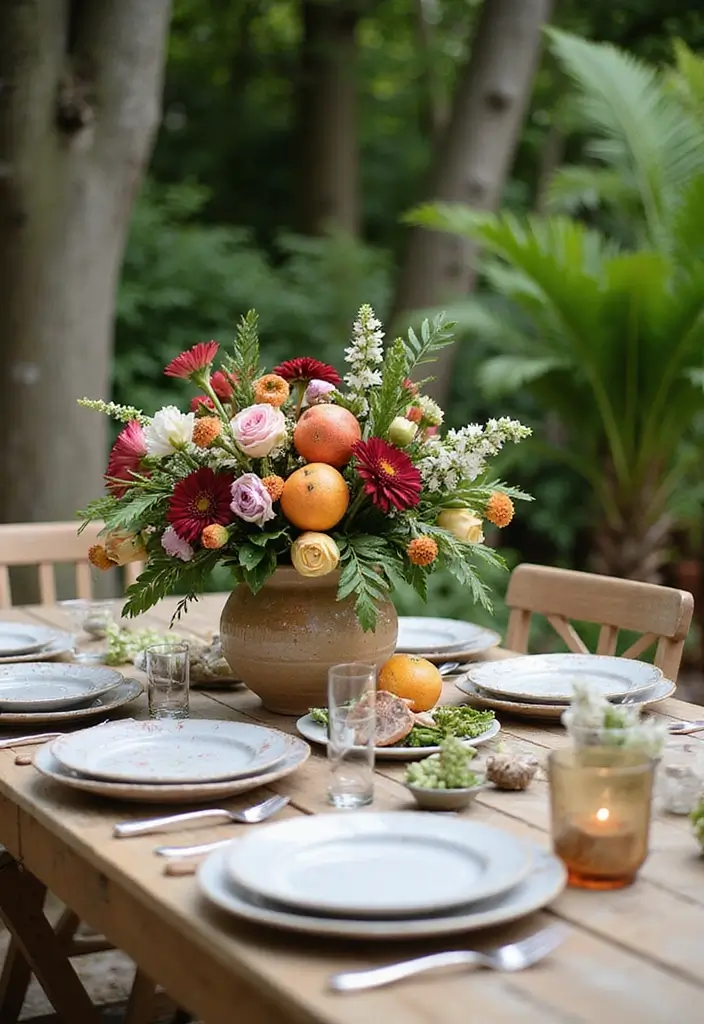 27 Outdoor Ceramic Decor Inspirations To Elevate Your Garden 34 27 Outdoor Ceramic Decor Inspirations To Elevate Your Garden - 6. Creative Table Centerpieces