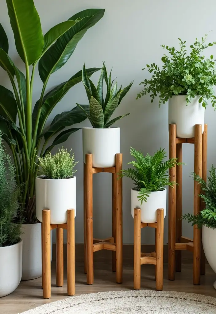 27 Outdoor Ceramic Decor Inspirations To Elevate Your Garden 48 27 Outdoor Ceramic Decor Inspirations To Elevate Your Garden - 8. Unique Planter Stands