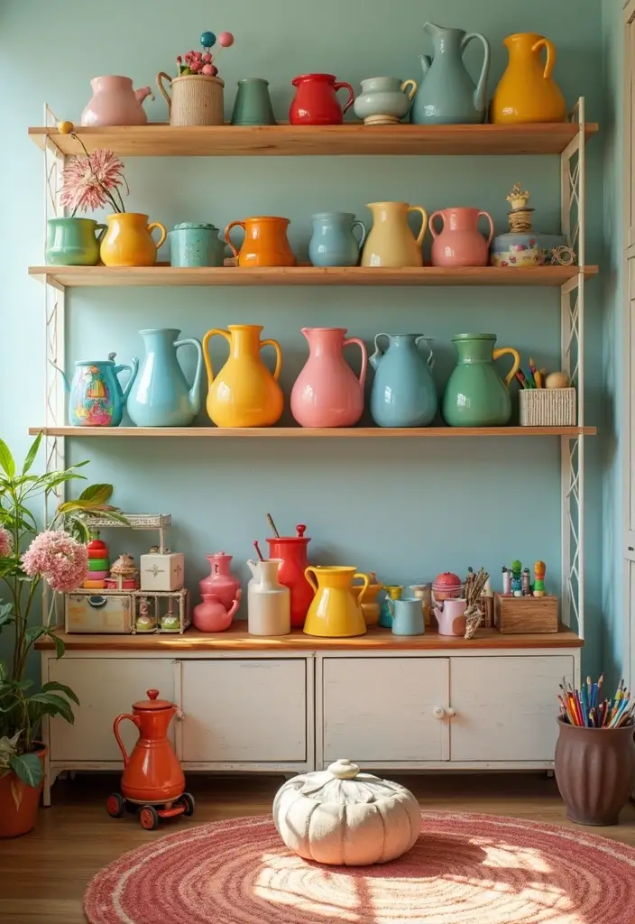27 Vintage Ceramic Jug Decor Ideas That Never Go Out Of Style 32 27 Vintage Ceramic Jug Decor Ideas That Never Go Out Of Style - 14. Child's Playroom