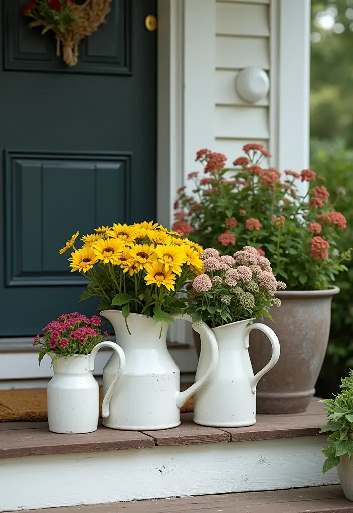 27 Vintage Ceramic Jug Decor Ideas That Never Go Out Of Style 50 27 Vintage Ceramic Jug Decor Ideas That Never Go Out Of Style - 18. Porch Display