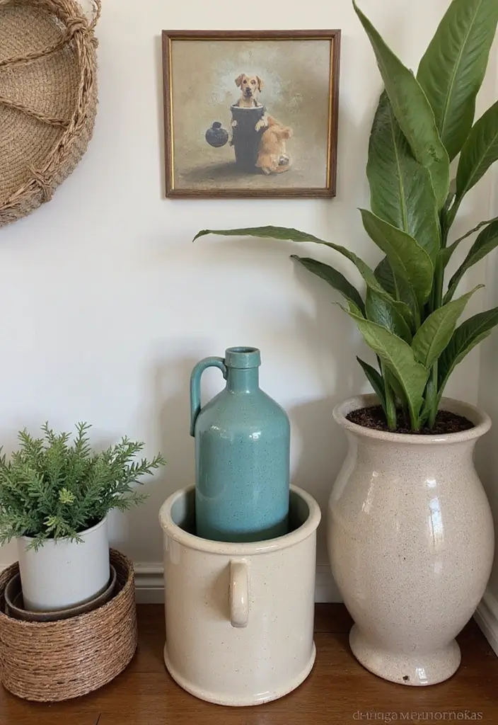 27 Vintage Ceramic Jug Decor Ideas That Never Go Out Of Style 55 27 Vintage Ceramic Jug Decor Ideas That Never Go Out Of Style - 21. Pet Water Dispenser