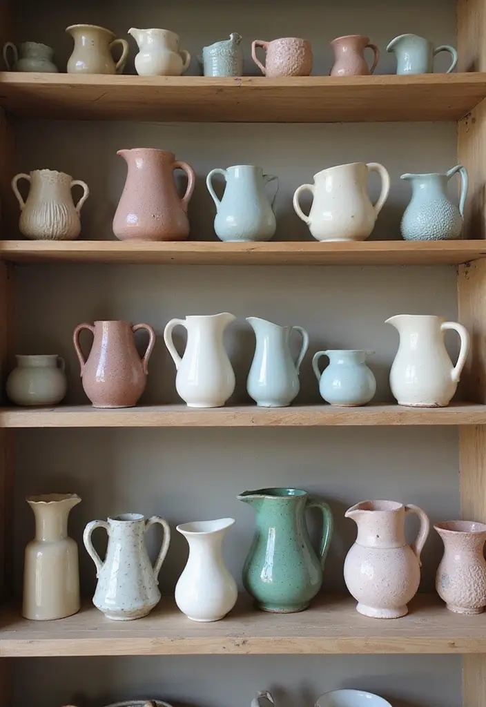 27 Vintage Ceramic Jug Decor Ideas That Never Go Out Of Style 58 27 Vintage Ceramic Jug Decor Ideas That Never Go Out Of Style - 24. Vintage Collection Display