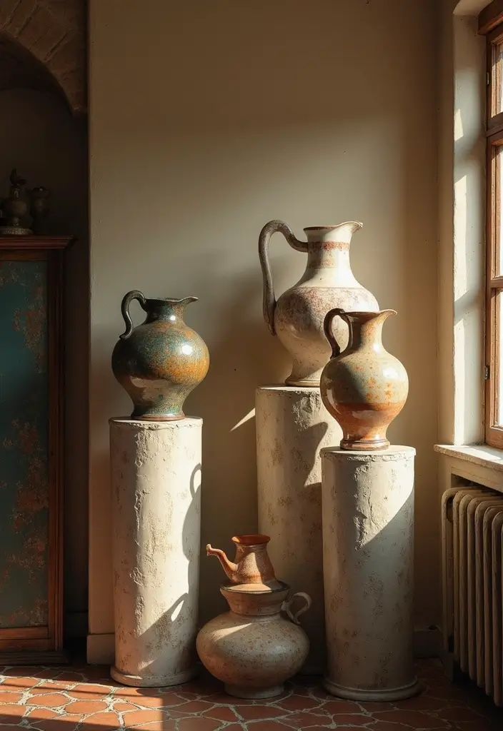 27 Vintage Ceramic Jug Decor Ideas That Never Go Out Of Style 62 27 Vintage Ceramic Jug Decor Ideas That Never Go Out Of Style - 26. Vintage Jugs as Artwork