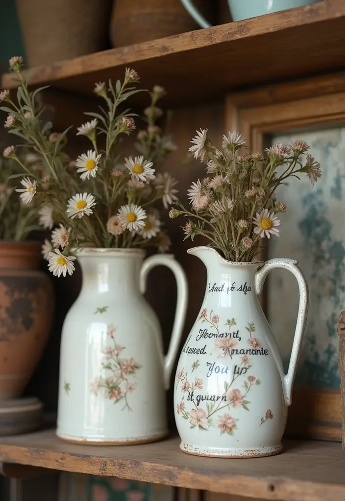 27 Vintage Ceramic Jug Decor Ideas That Never Go Out Of Style 69 27 Vintage Ceramic Jug Decor Ideas That Never Go Out Of Style - 27. Memory Keepsakes