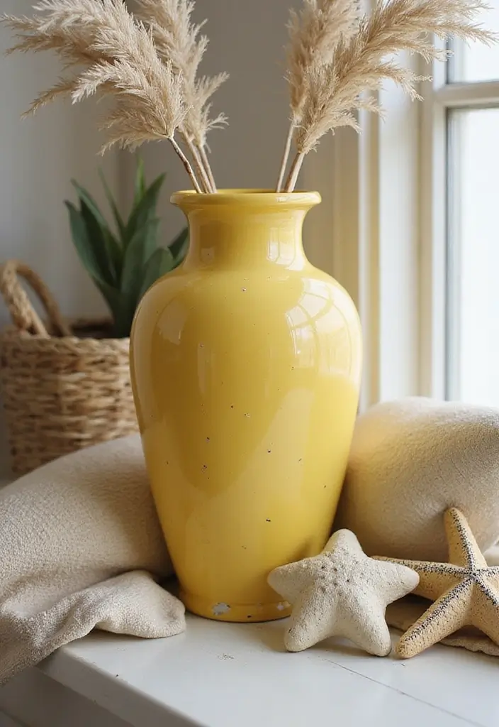 27 Yellow Ceramic Vase Decor Ideas That Radiate Warmth 44 27 Yellow Ceramic Vase Decor Ideas That Radiate Warmth - 14. Themed Displays