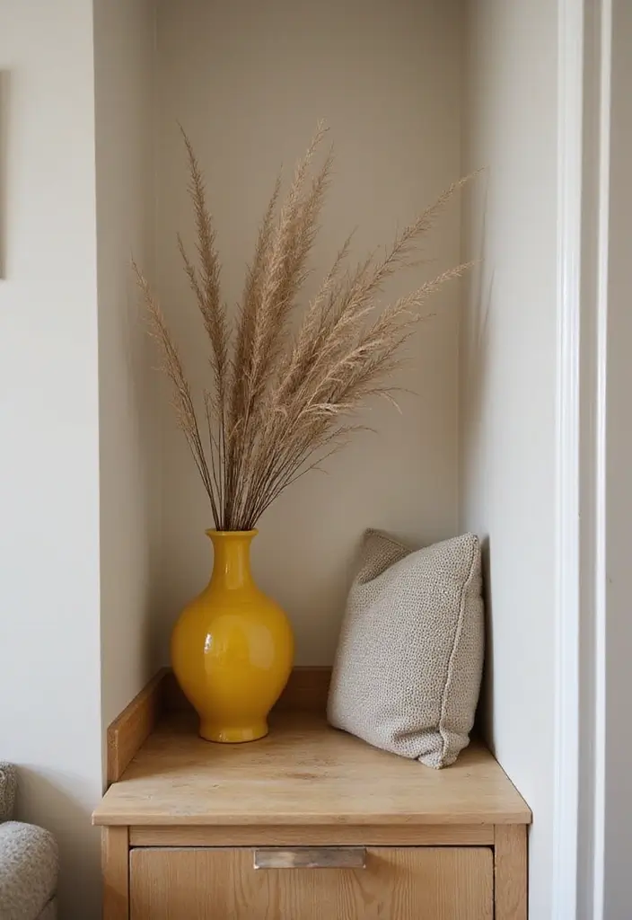 27 Yellow Ceramic Vase Decor Ideas That Radiate Warmth 53 27 Yellow Ceramic Vase Decor Ideas That Radiate Warmth - 17. Utilizing Nooks and Crannies
