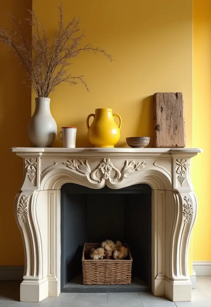 27 Yellow Ceramic Vase Decor Ideas That Radiate Warmth 68 27 Yellow Ceramic Vase Decor Ideas That Radiate Warmth - 20. Emphasizing Architectural Features