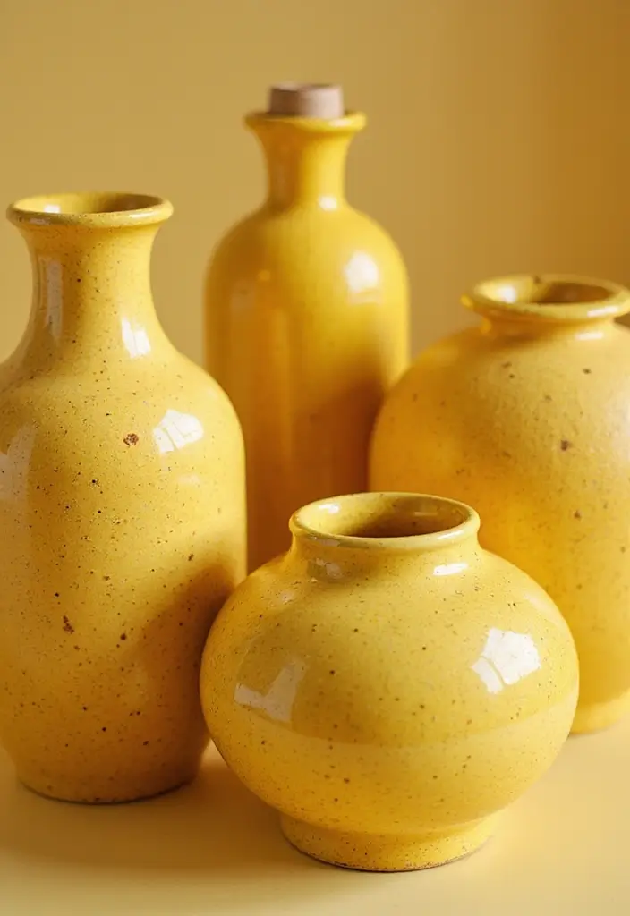 27 Yellow Ceramic Vase Decor Ideas That Radiate Warmth 70 27 Yellow Ceramic Vase Decor Ideas That Radiate Warmth - 22. Textured Surfaces